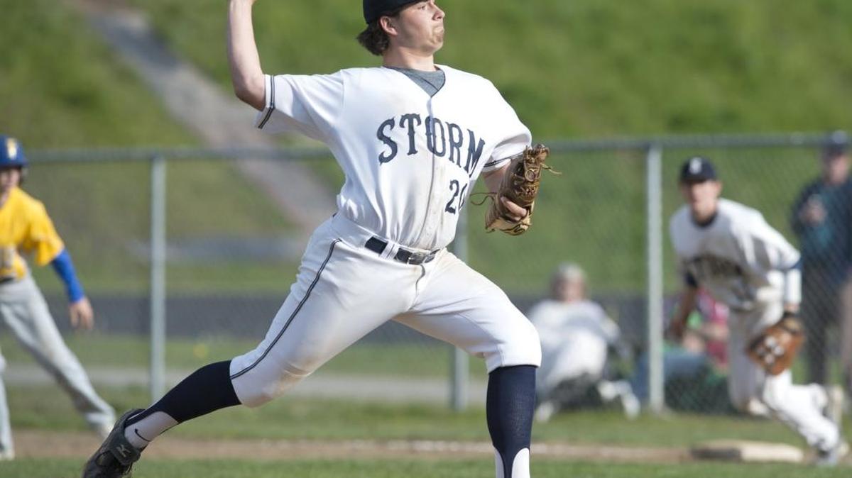 Squalicum’s Ben Wolters throws a pitch against Ferndale in 2014. Wolters has signed to play for Big Bend Community College next spring.
