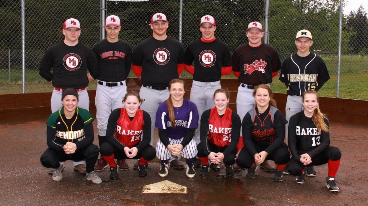 There are 12 Zender cousins playing Whatcom County baseball or softball this spring. Pictured in the top row (right to left) is Kolton Zender, Zandy Zender, Chad Cohn, Hayden Linderman, JJ Kalsbeek and Brayden Zender. Pictured in the bottom row (right to left) is Natalie Zender, Bailey Harkness, Rachel Sande, Brooke Harkness, Tessa Kelly and Anya Zender.