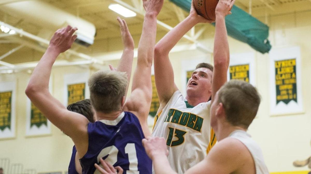 Lynden’s Sterling Somers shoots and scores on Tuesday, Jan. 5, at Lynden High School. Somers was selected the WIBCA Player of the Week.