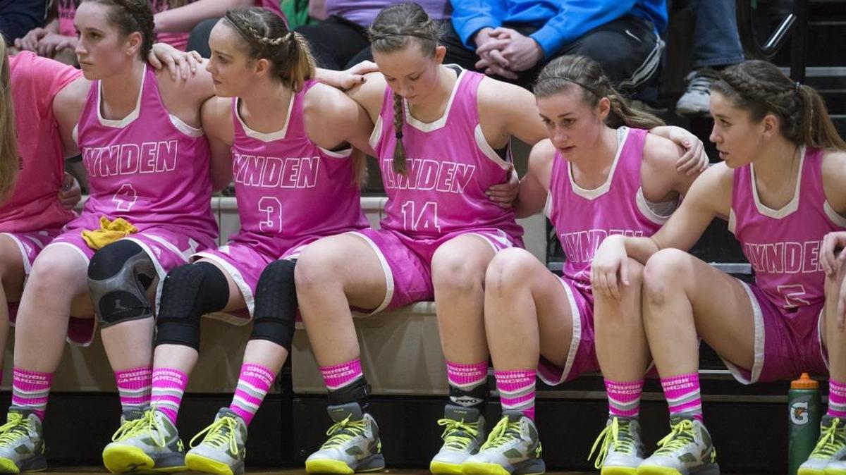 Lynden gets ready to take the court before its 55-45 win at Lynden Christian on Friday, Jan. 22.