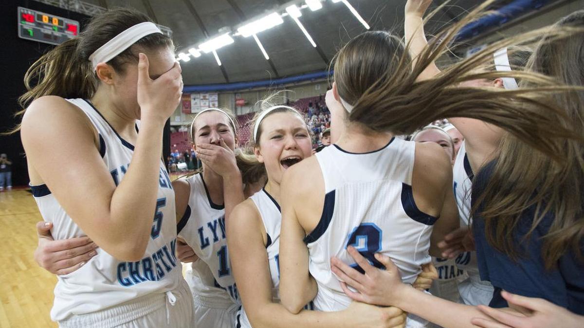 Lynden Christian defeated King's in the 1A girls' state basketball championship game on Saturday, March 5, at the Yakima Valley SunDome in Yakima, Wash.