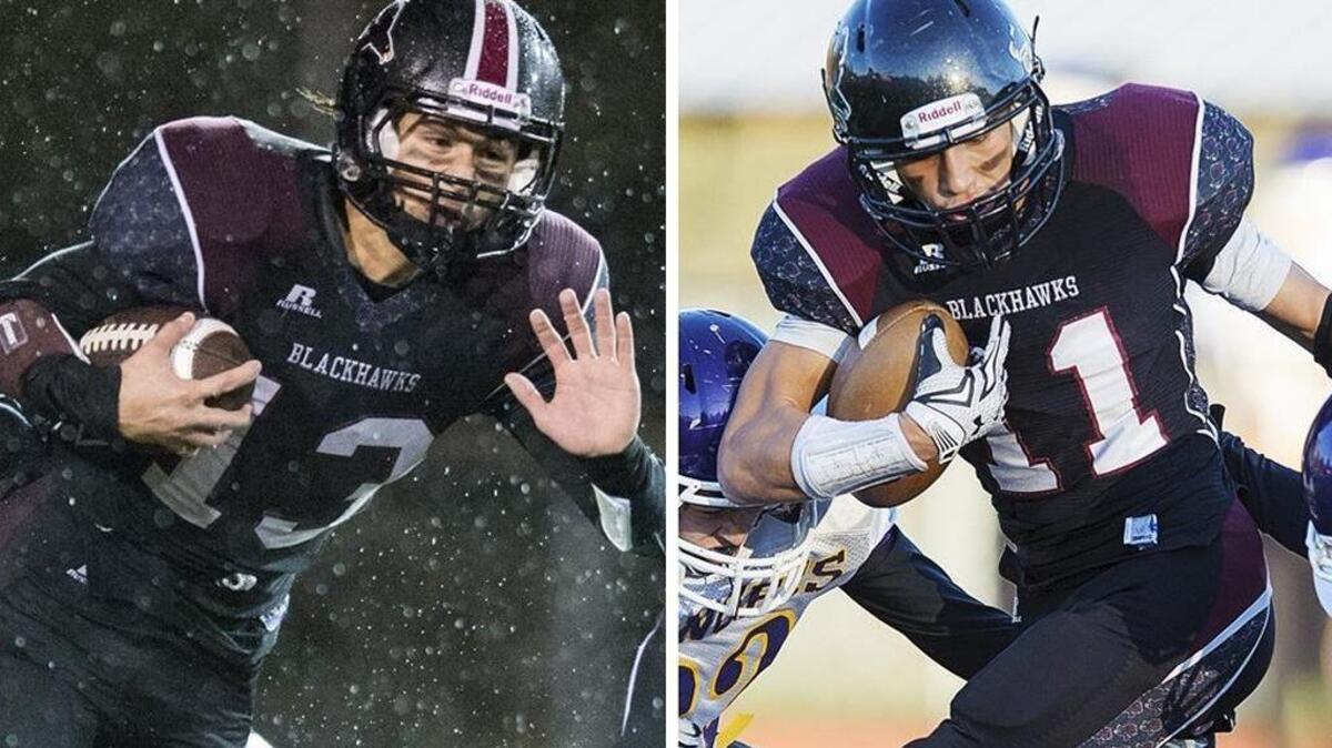 Raven, left, and Free Borsey were both selected to play in the 2017 Native All-Star Football Classic July 1 in Texas.