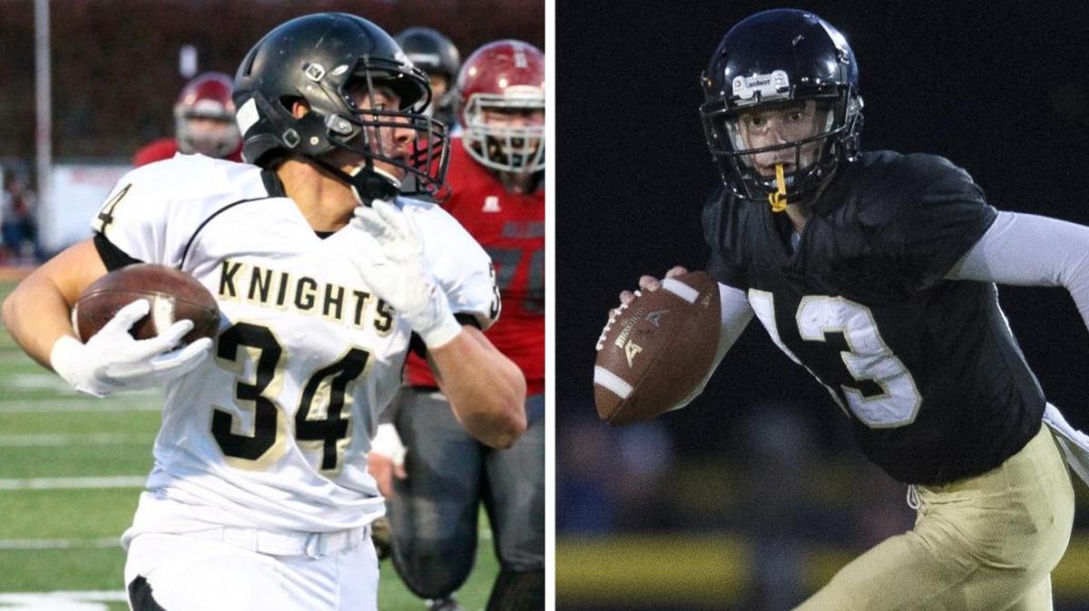 Royal’s Alonso Hernandez, left, and Meridian’s Simon Burkett lead the Knights and Trojans into the Class 1A state championship game Saturday at the Tacoma Dome.
