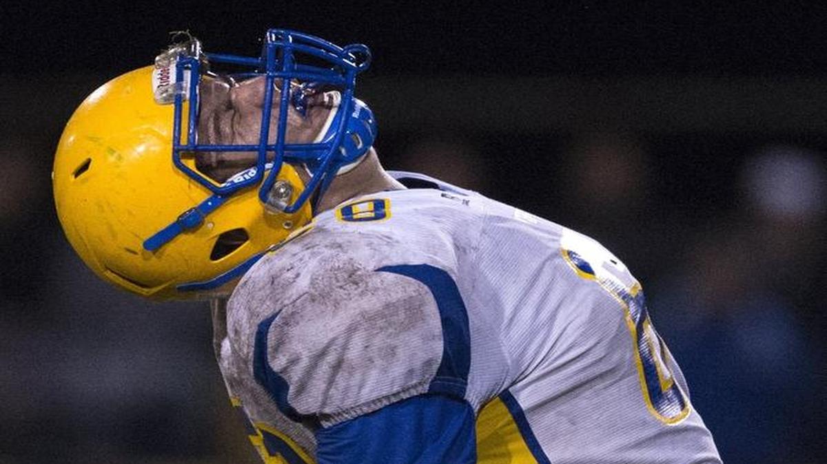 
Ferndale's Chris Hernandez celebrates a sack against Lynden last season. Hernandez was selected to Ron Siegel’s Preseaon Senior All-State Football team.
