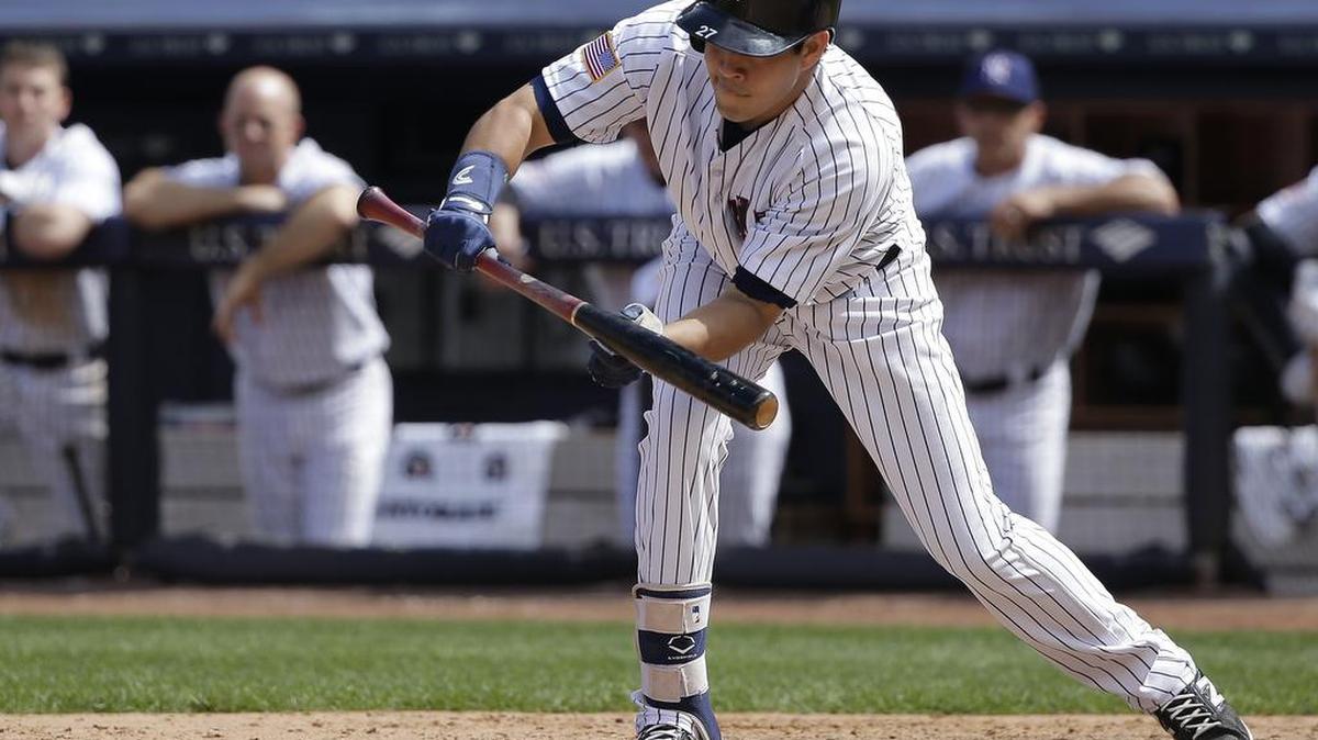 
Ramon Flores, shown bunting when he was with the New York Yankees, will have ankle surgery and miss the rest of the season. Flores, who was acquired by the Mariners in the Dustin Ackley trade, hit .423 with the Rainiers.

