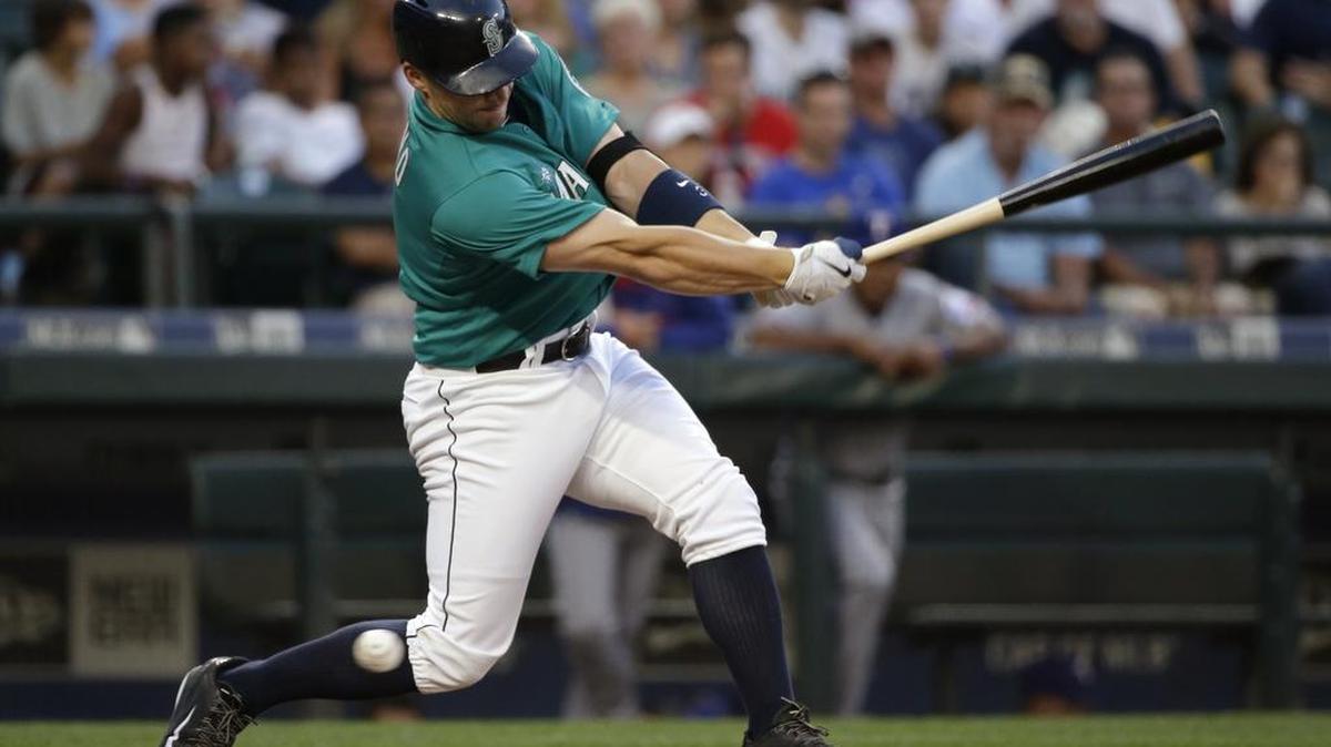 
Catcher Mike Zunino strikes out against the Texas on Aug. 7 at Safeco Field. Zunino hit .174 for the Mariners this season before getting demoted to the minors Friday. He struck out 132 times and walked 21 times this season.
