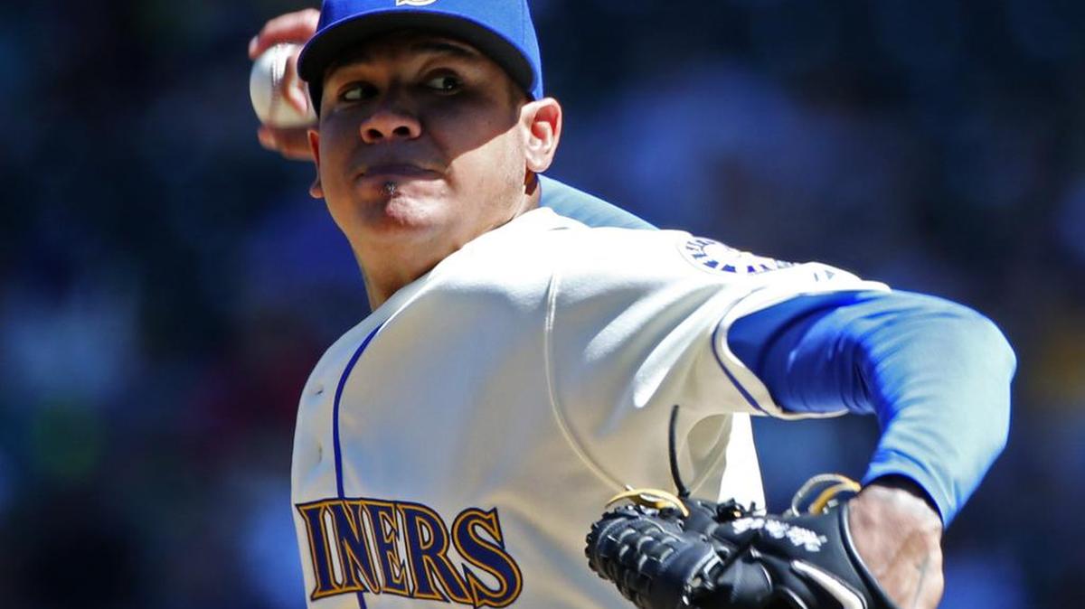 
Seattle Mariners starting pitcher Felix Hernandez allowed six hits and two runs in seven innings to beat the Texas Rangers at Safeco Field on Sunday.

