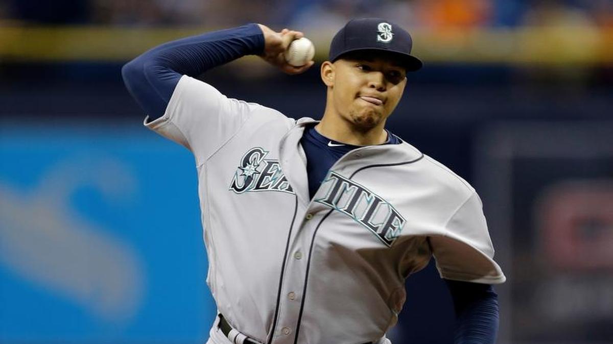 Seattle Mariners starting pitcher Taijuan Walker during the first inning of a baseball game against the Tampa Bay Rays Tuesday, June 14, 2016, in St. Petersburg, Fla.