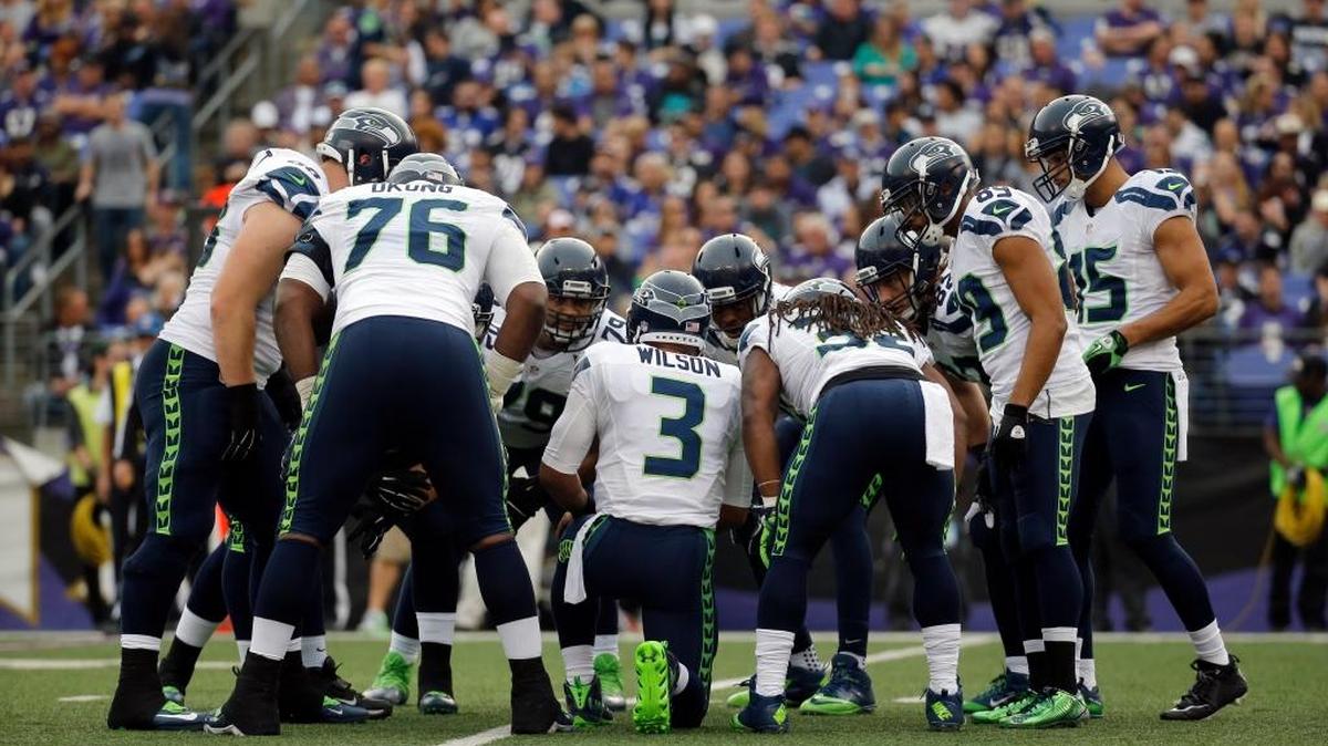 One of the reasons Russell Wilson has had so much success lately has been the stellar play of the offensive line. On Sunday, he wasn’t hit once by Baltimore defenders.