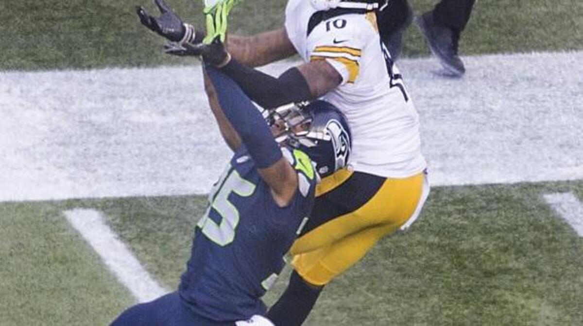 Seahawks cornerback DeShawn Shead breaks up a key third-quarter pass intended for Steelers receiver Martavis Bryant on Sunday in Seattle. Shead will make his second career start Sunday in Minnesota.