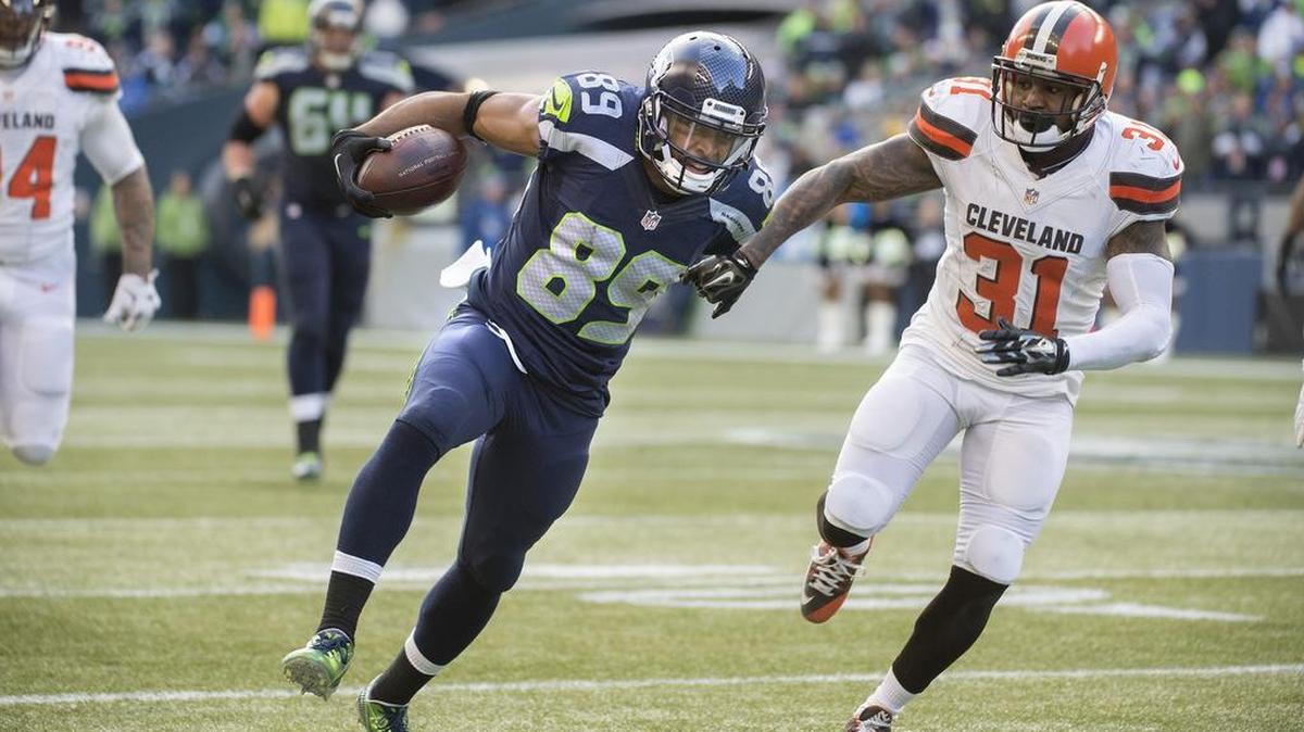 Seattle wide receiver Doug Baldwin had two TD catches Sunday to equal the club record of 13 touchdown receptions in a season.