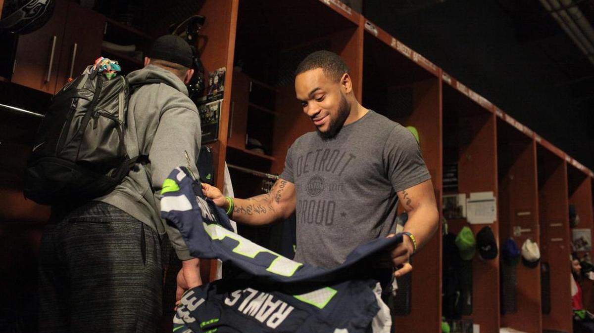 Coach Pete Carroll says the Seahawks are excited to know what they now have in dynamic running back Thomas Rawls, right, who is on pace to be fully healthy by next season.