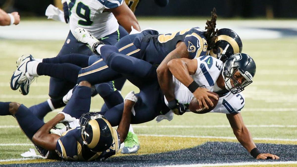 Seattle quarterback Russell Wilson (3) has been sacked just 10 times in the last seven games, a big improvement from the 31 times over the first seven games.