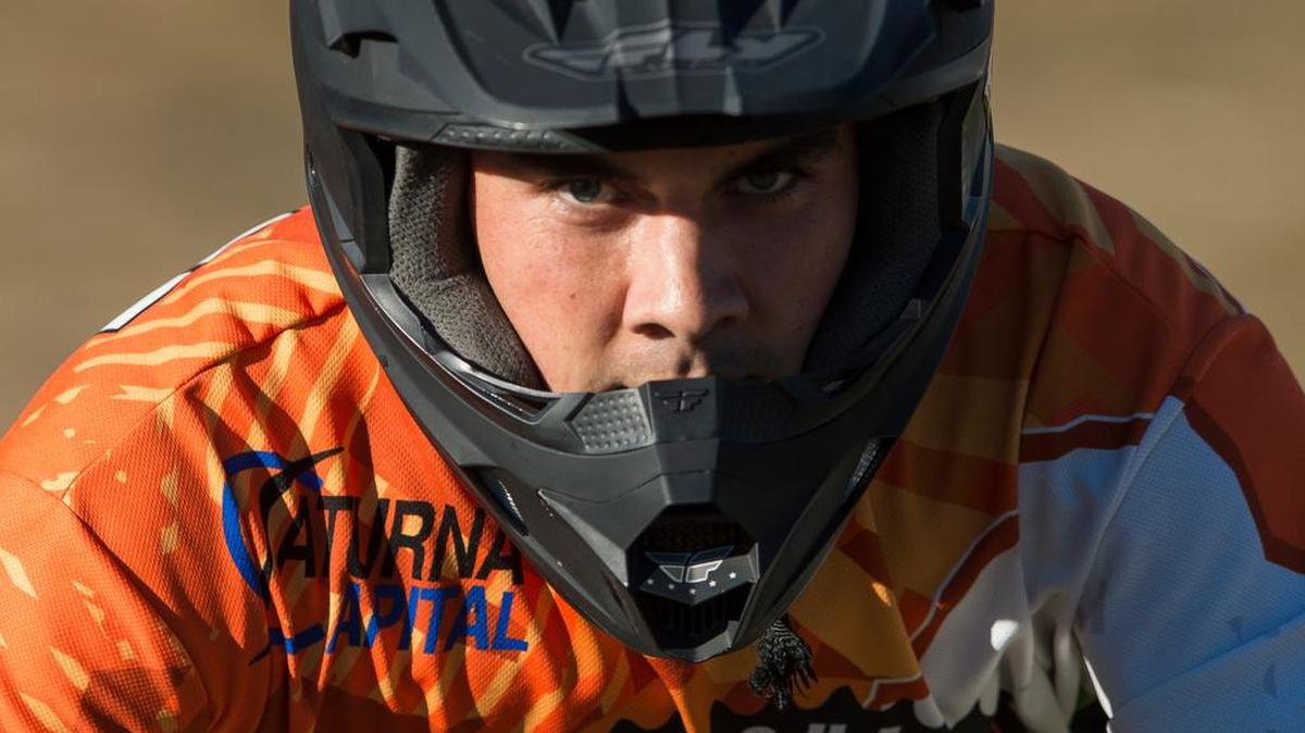 
Adam Finch races on his BMX bike on Friday, July 31, at Bellingham BMX Park in Bellingham.
