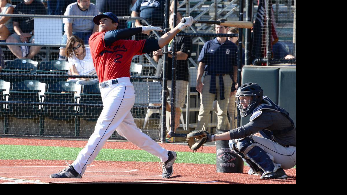 
Hunter Villanueva, No. 2 playing for the North All-Stars, representing the Kelowna Falcons, wins the Home-Run Derby with a grand slam on Monday, July 20, at Joe Martin Field.
