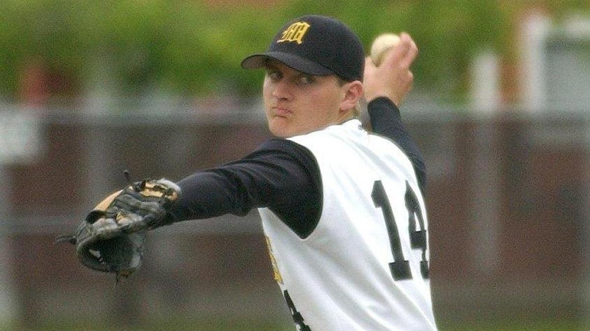 Meridian’s Cole Patterson delivers a pitch during the 12th inning of a baseball game in 2005. Patterson was selected to the 2016 USA Softball Men’s Slow Pitch Futures National Team.