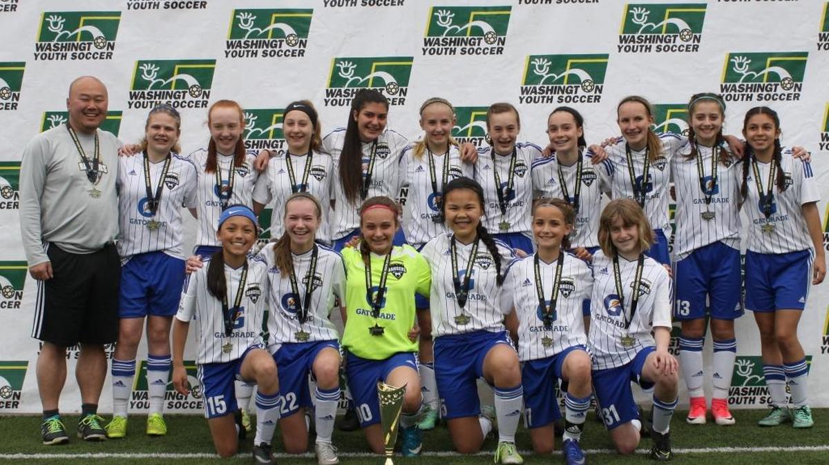 The Whatcom FC Rangers Girls Under 13 Gold team won the Washington Youth Soccer President’s Cup title on Sunday at the Starfire Sports Complex in Tukwilla.