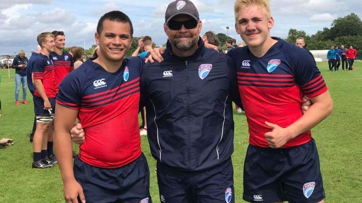 Ferndale seniors Cole Semu and Alex Cleary represented the U.S. playing rugby in Ireland as part of the Eagle Impact Rugby Academy last month.
