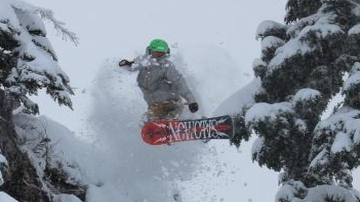 Hank Kennedy prepares for competition at Mt. Baker Ski Area in preparation for competition.