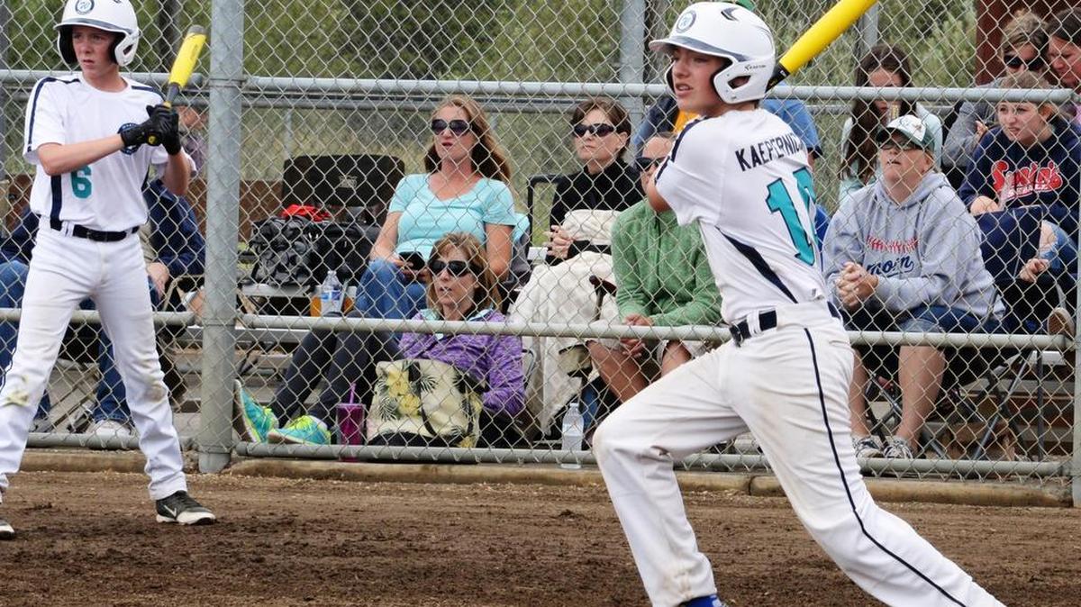 
Jacob Kaepernick at bat for the Whatcom Americans during the Cal Ripken 12U State Tournament on Sunday, July 17, in Ferndale.
