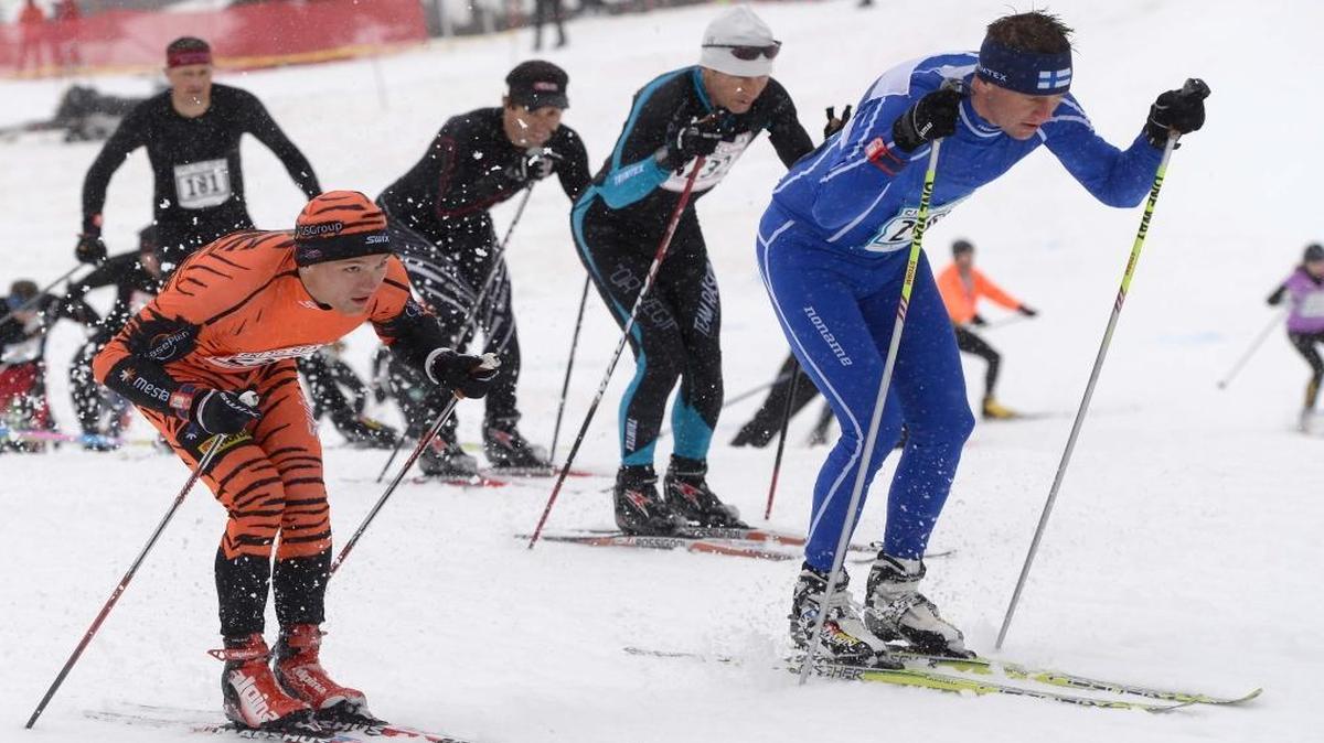Skiers compete in the cross-country skiing leg of the 2016 Ski to Sea. The race committee decided to eliminate the lege for the 2017 race.