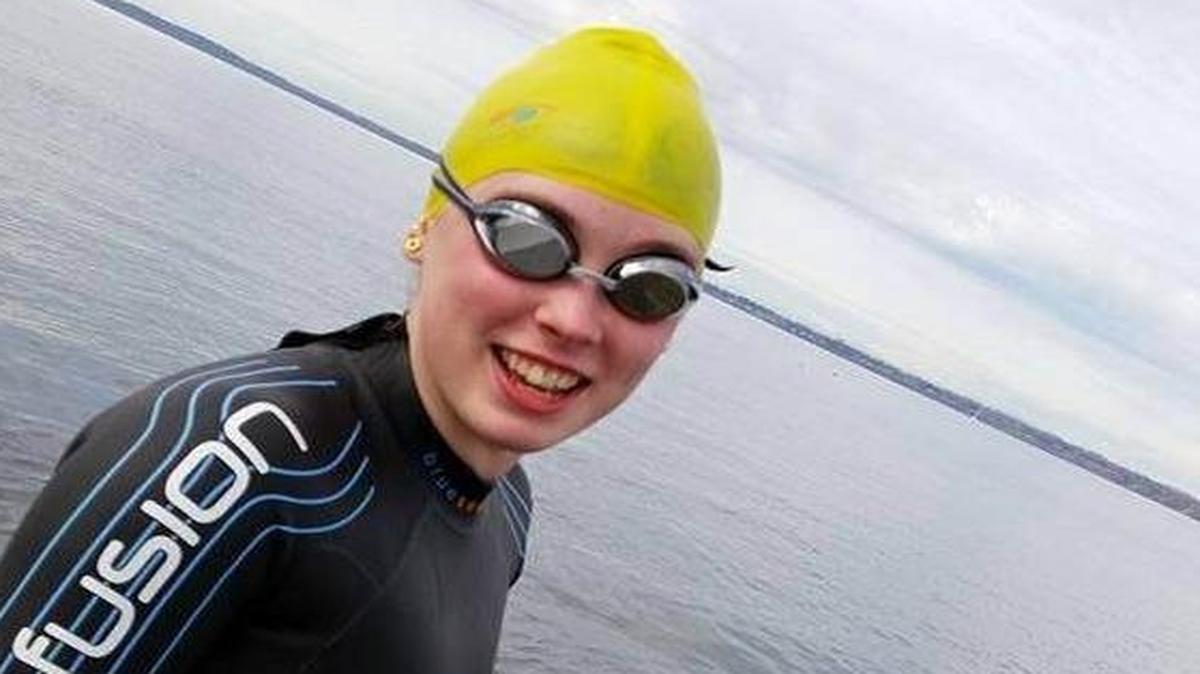
Sarah Dealy, 17, began training in open water in March, swimming in Bellingham Bay for up to four hours alongside a supporting kayaker.

