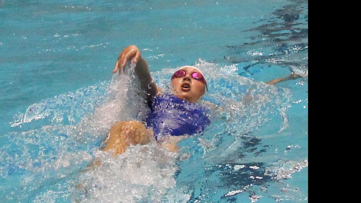 
Emma Carlton swimming at the Pacific Northwest Swimming Championships on July 24, at the King County Aquatic Center in Federal Way.
