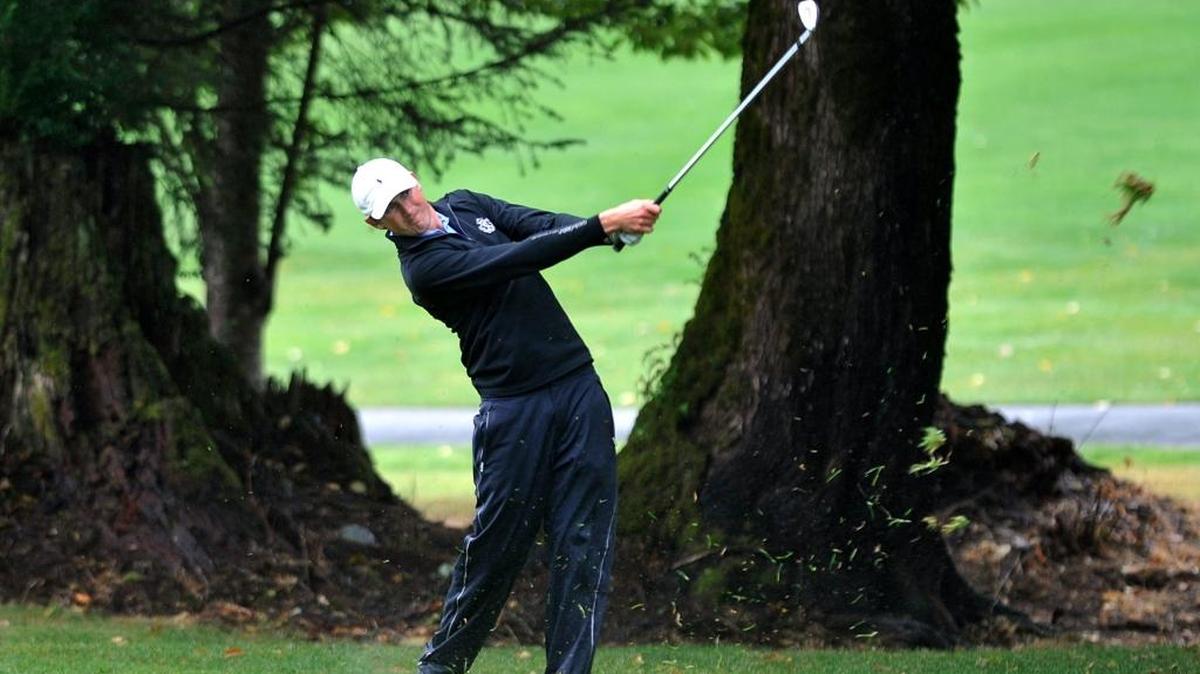 Chris Killmer takes a shot on the final hole during the final round of the 2010 Bellingham Amateur 2010 golf tournament at Lake Padden Golf Course. Killmer won the event with a total of 4-under-par 212 and took the title for the third time in five years. On Wednesday, May 11, he tied for third in a U.S. Open local qualifier, advancing him to a sectional qualifier.