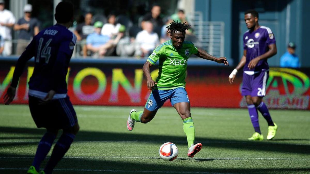 
Sounders forward Obafemi Martins scored twice in his return from injury Sunday.
