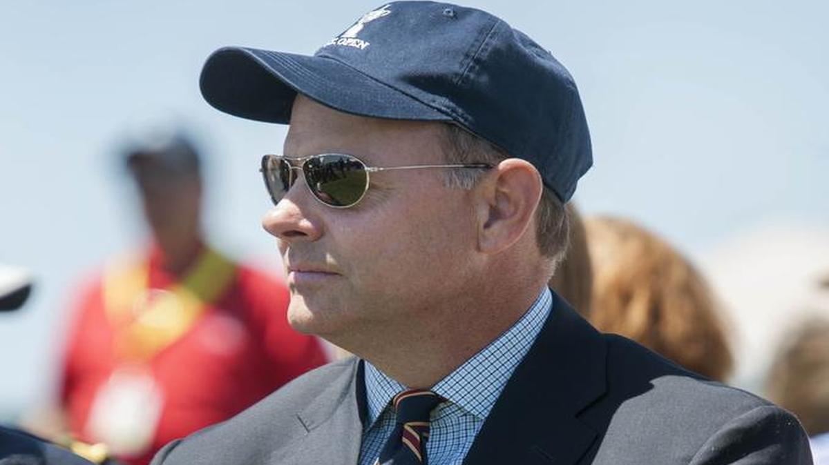 
USGA executive director Mike Davis takes part in the opening ceremonies Sunday for the U.S. Open at Chambers Bay golf course in University Place.
